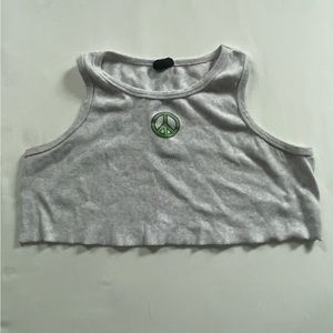 pacsun peace sign crop top size xs good condition but worn